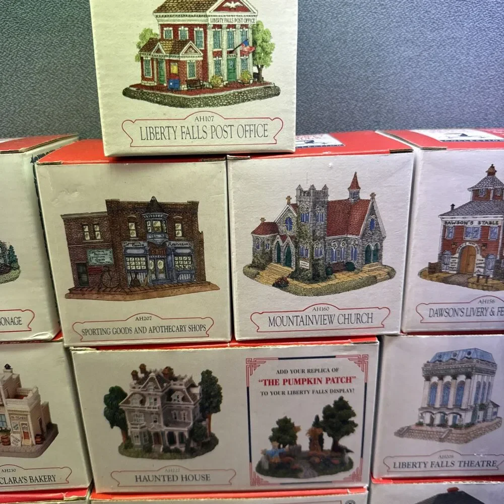 Liberty Falls Miniature Buildings For Train Sets Villages Lot Of 14